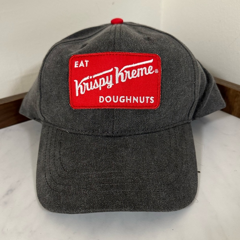 NWT new with tags Krispy Kreme donuts baseball cap hat grey and red